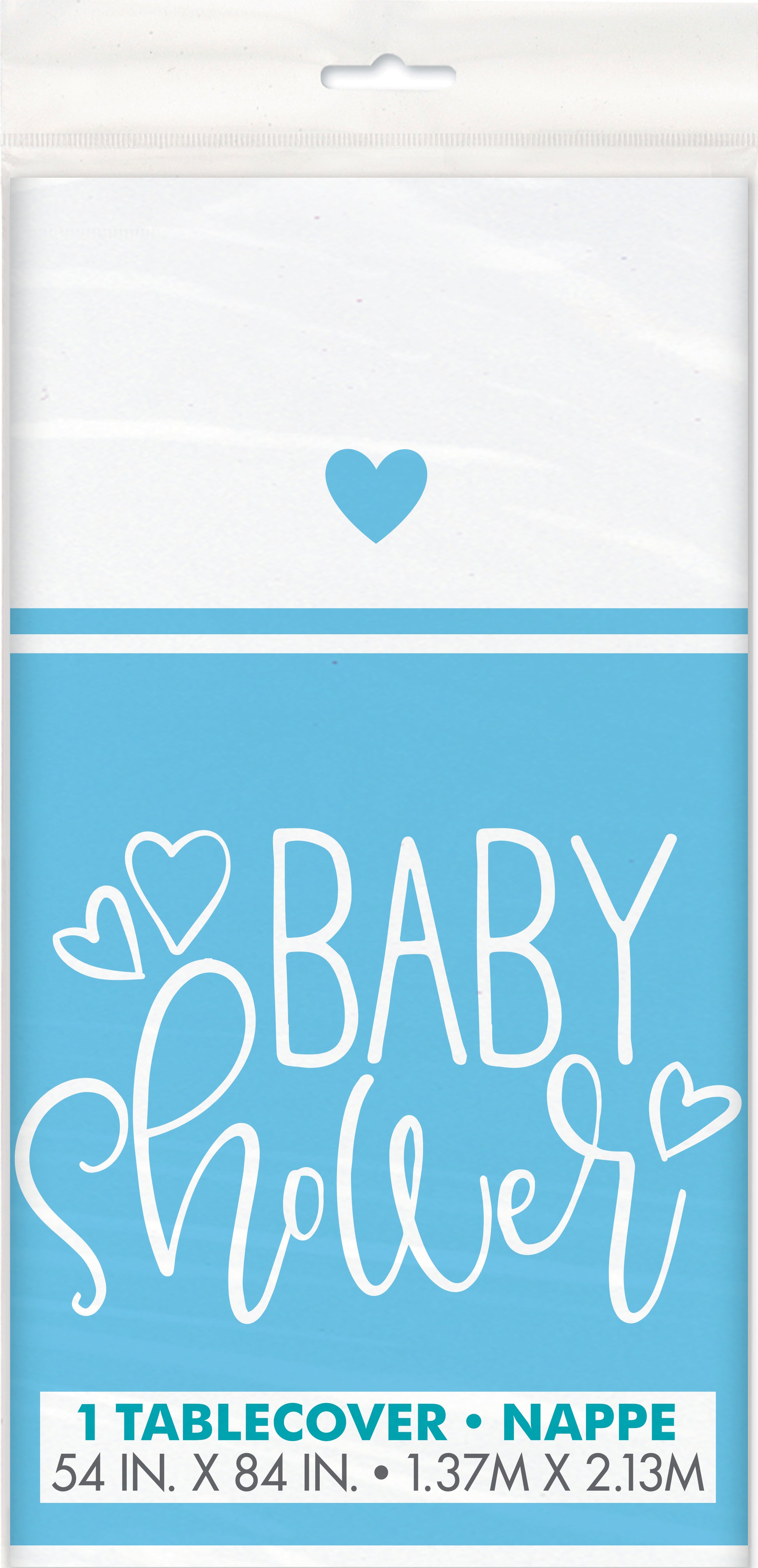 Blue Hearts Tablecover - Uk Baby Shower Co ltd