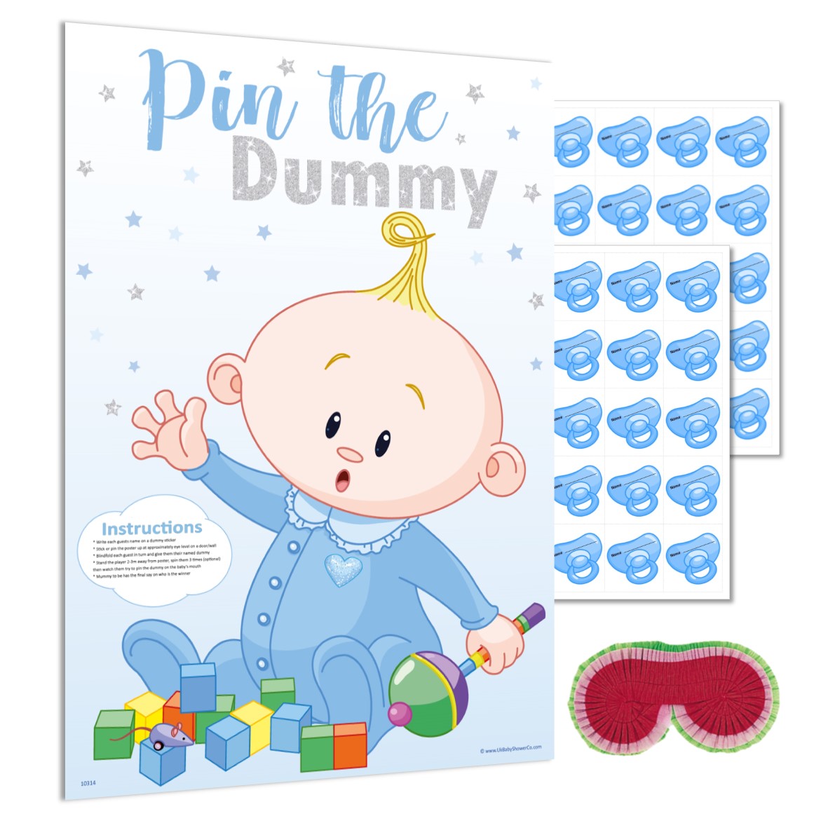 Blue Stars Pin the Dummy Game