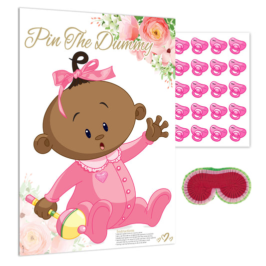 Pink Floral Pin the Dummy Game ethnic