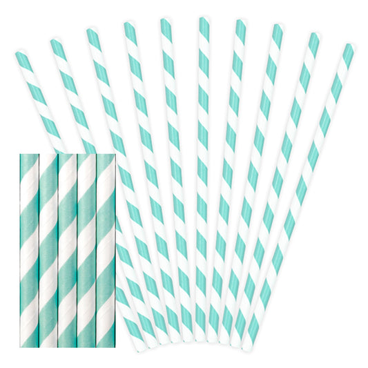 Sky Blue Paper Straws,[product type] - Baby Showers and More