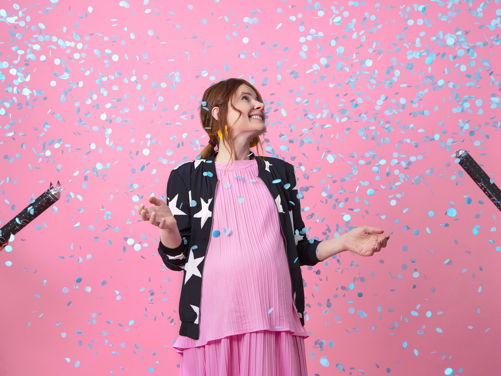Gender Reveal Giant Confetti Cannon - BLUE - Uk Baby Shower Co ltd