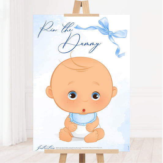 COMING SOON - Blue Baby Bow Pin the Dummy Game