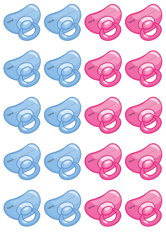 Dummy Stickers - Blue and Pink