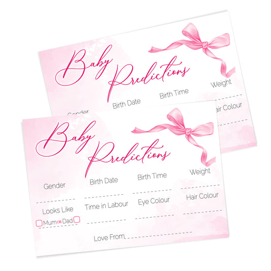 COMING SOON - Pink Bow Prediction Cards