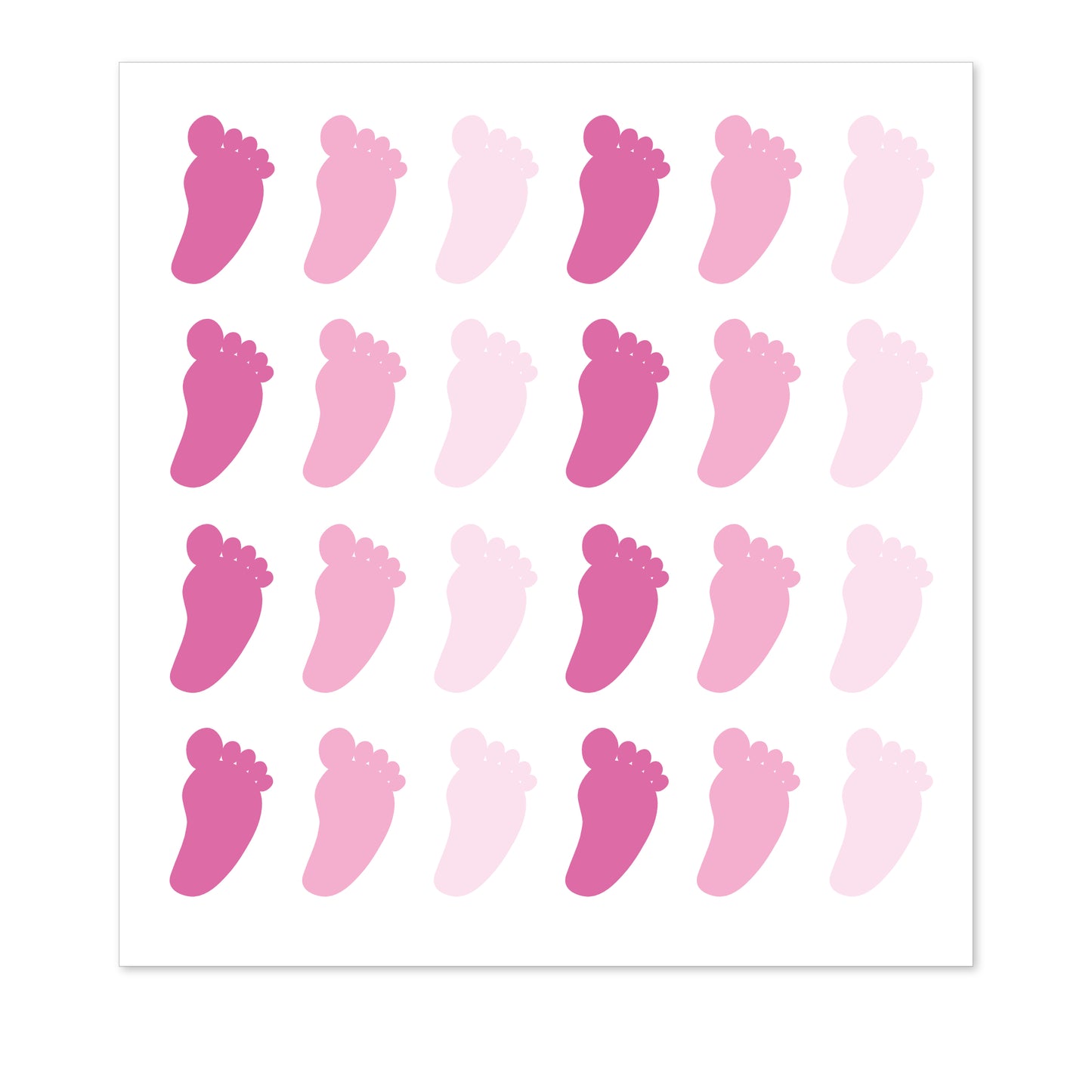 Foot Print Stickers - Pink