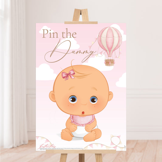 COMING SOON - Up, Up and Away Pin the Dummy Game for Baby Girl