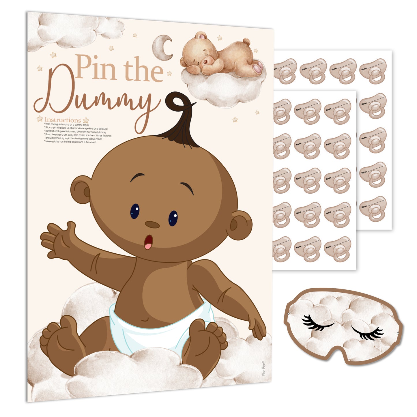 Teddy Pin the Dummy Game ethnic