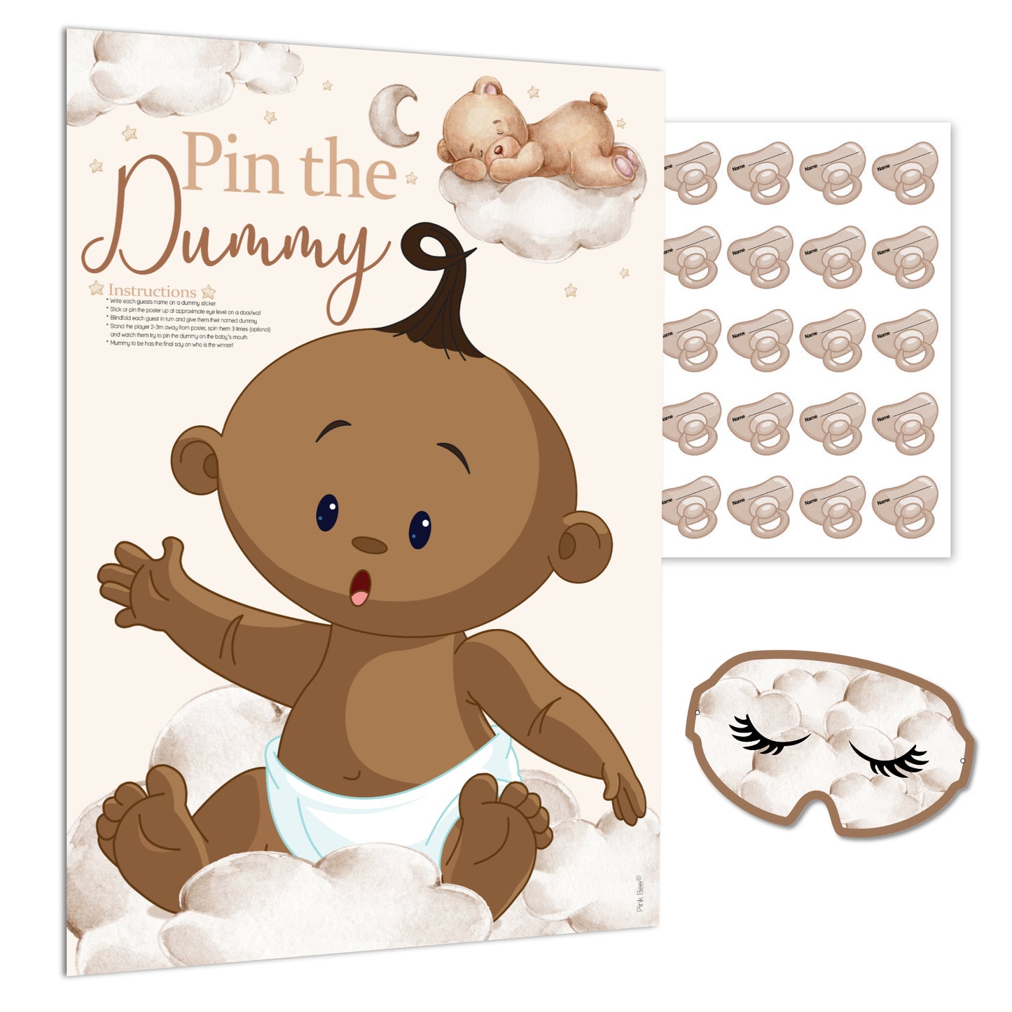 Teddy Pin the Dummy Game ethnic