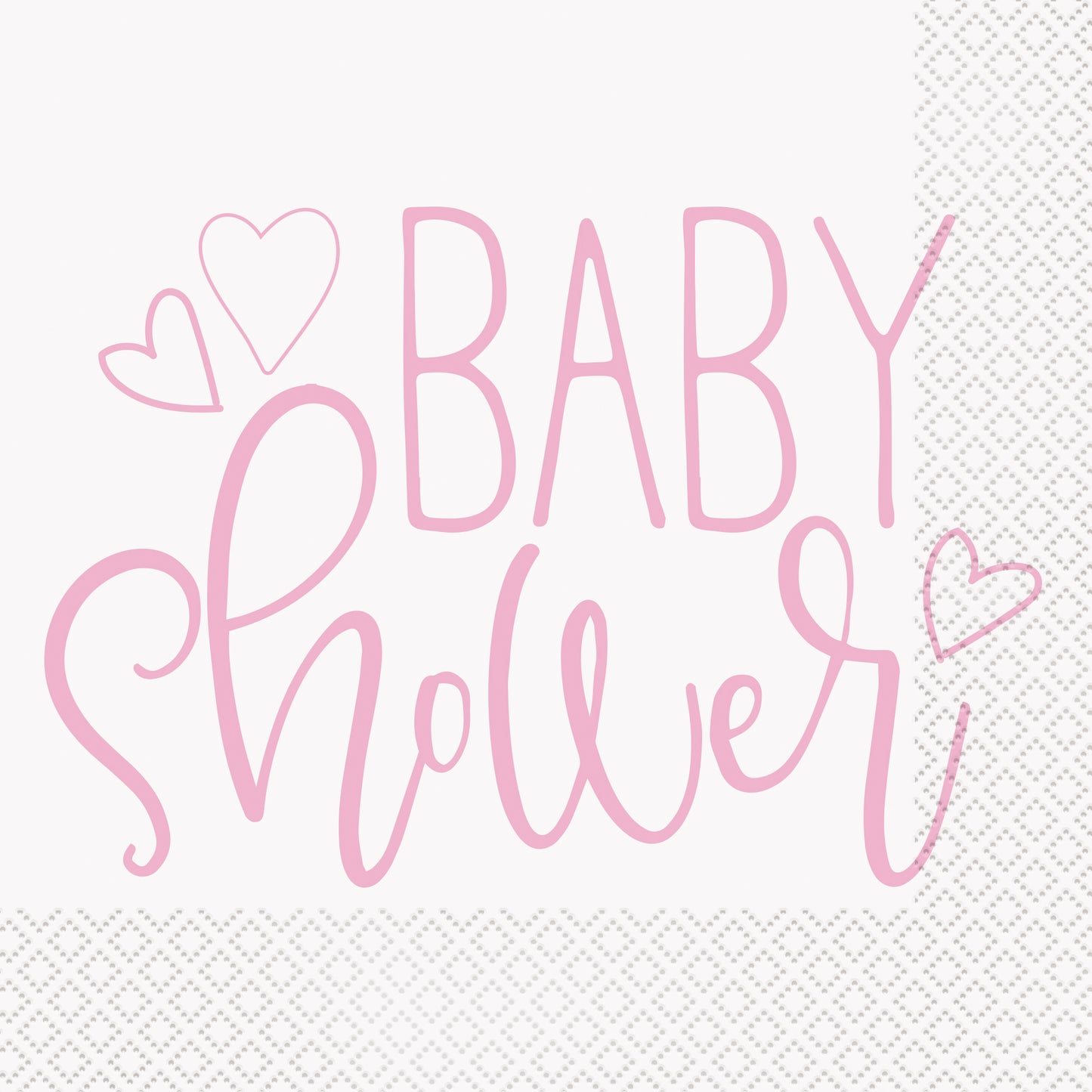Pink Hearts Napkins - Uk Baby Shower Co ltd