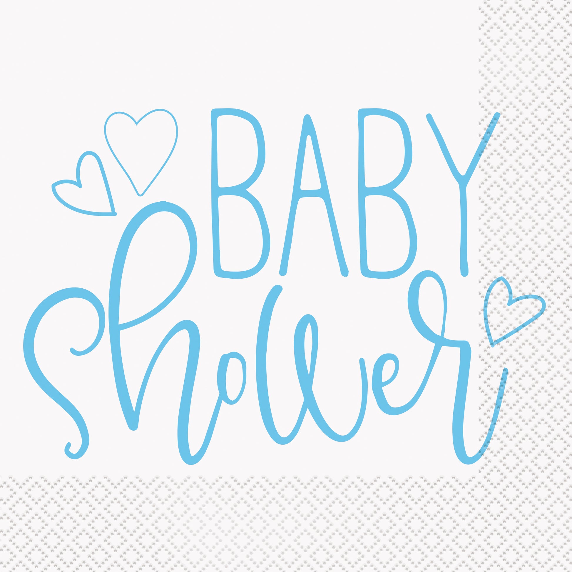 Blue Hearts Napkins - Uk Baby Shower Co ltd