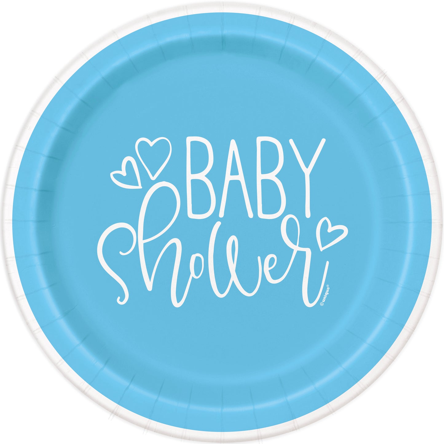 Blue Hearts Dinner Plates - Uk Baby Shower Co ltd