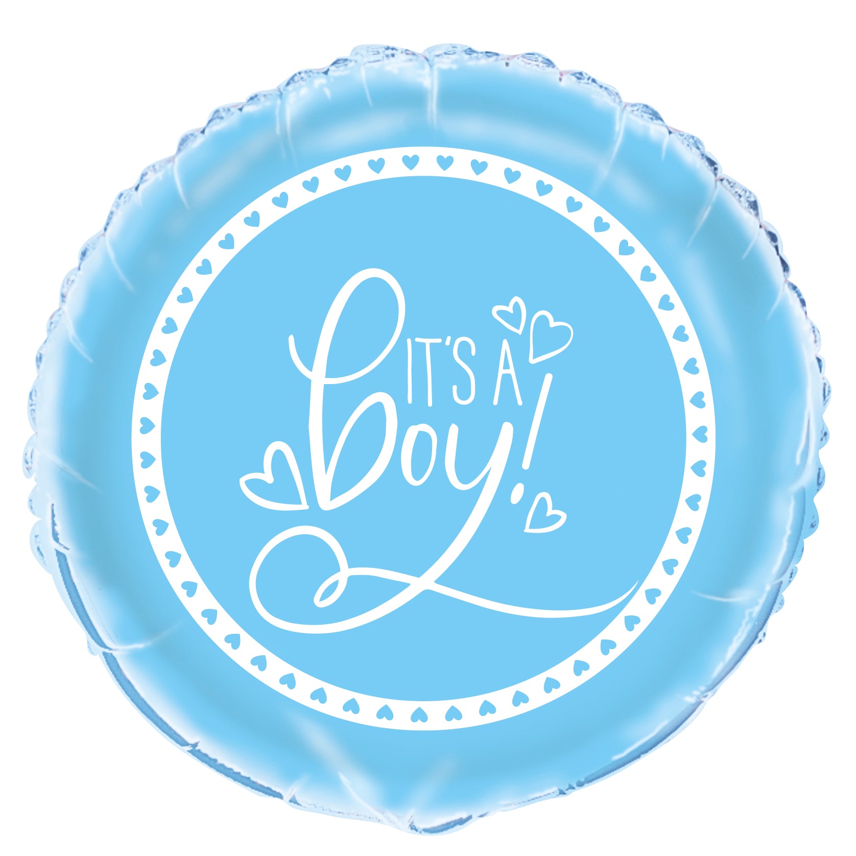Blue Hearts Foil Balloon - Uk Baby Shower Co ltd