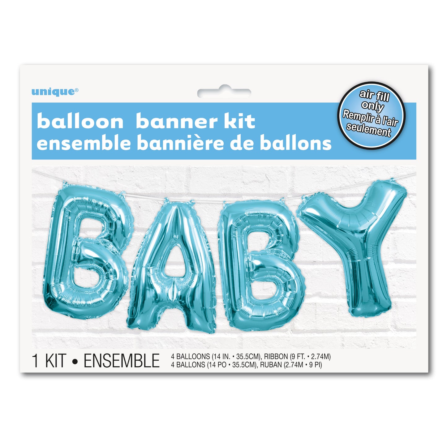 Blue BABY Foil Balloon Banner Kit