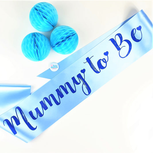 Mummy to Be Sash - Blue - Uk Baby Shower Co ltd