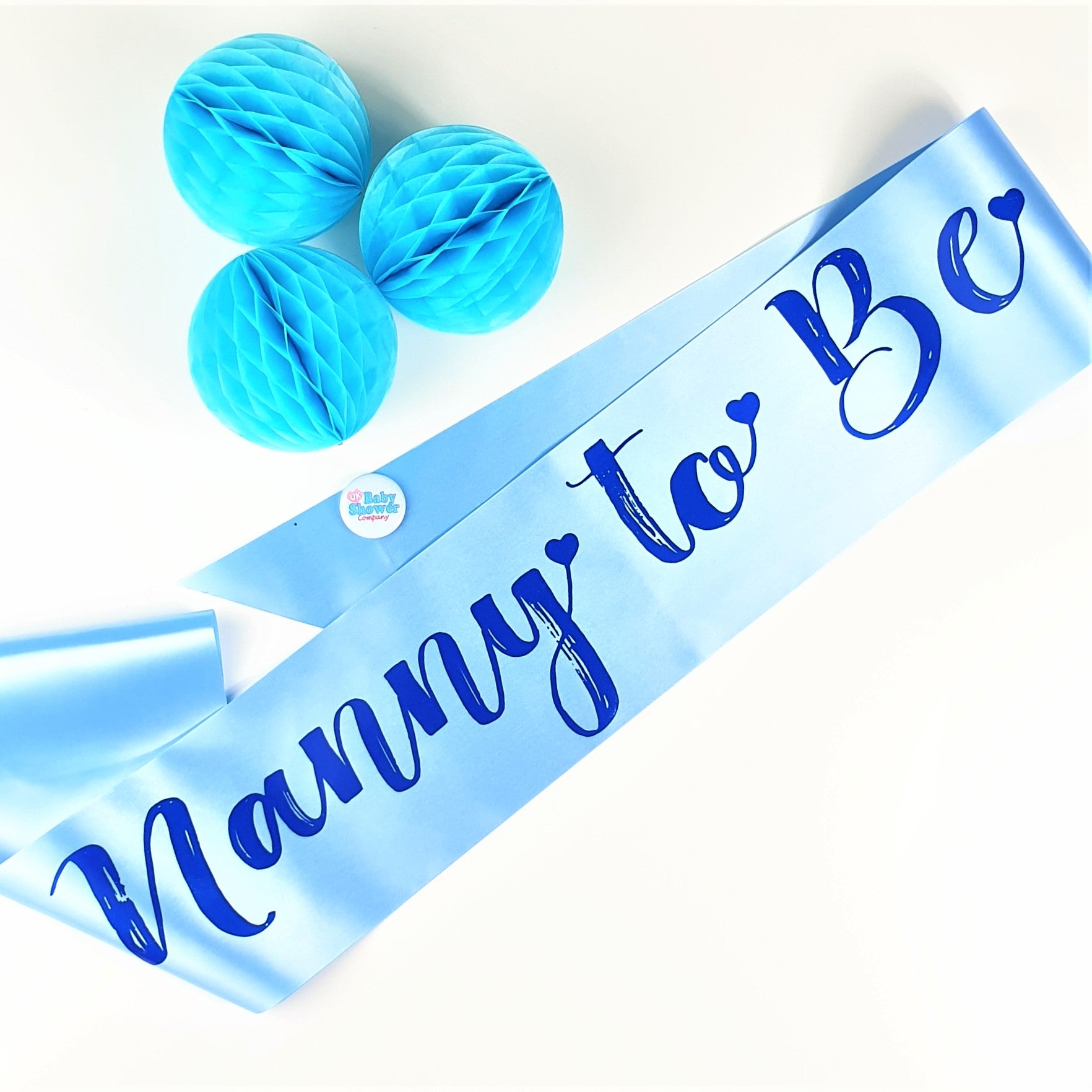 Nanny to Be Sash - Blue - Uk Baby Shower Co ltd
