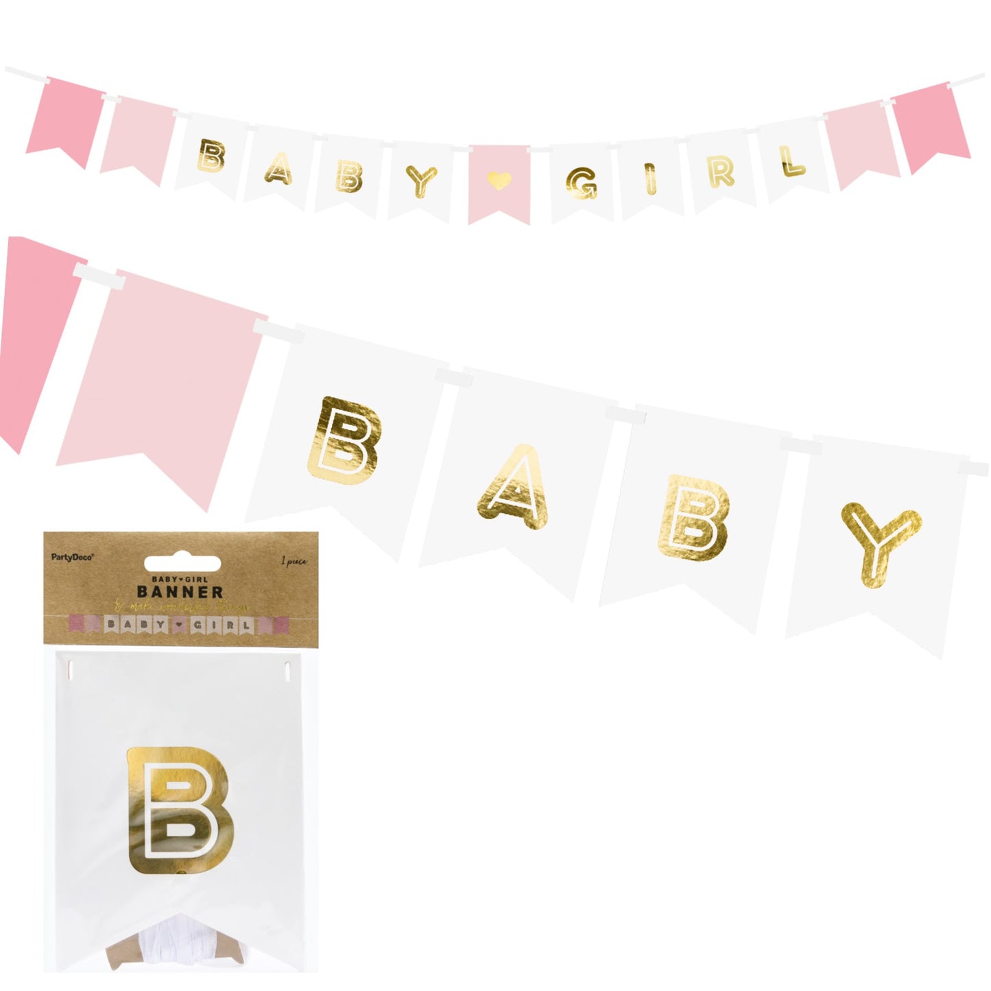 Baby Girl Luxury Ribbon Banner - Uk Baby Shower Co ltd