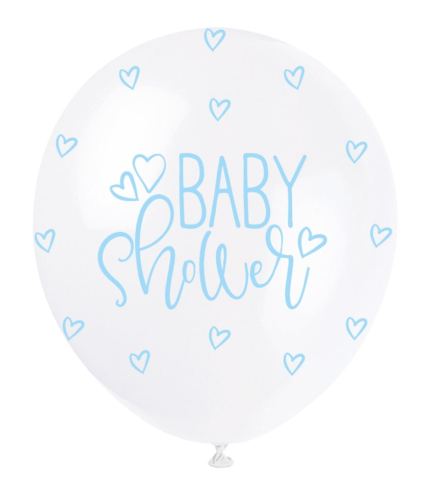 Baby Shower Pastel Hearts Balloons - Uk Baby Shower Co ltd