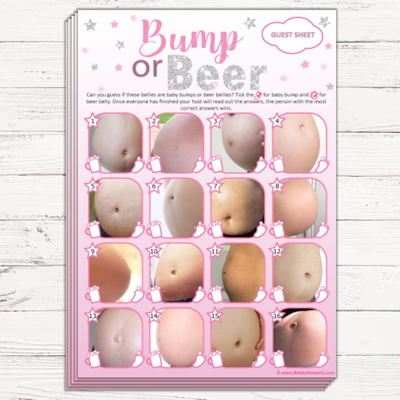 Bump or Beer Party Game - Uk Baby Shower Co ltd