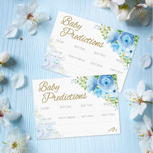 Prediction Cards - Blue Floral
