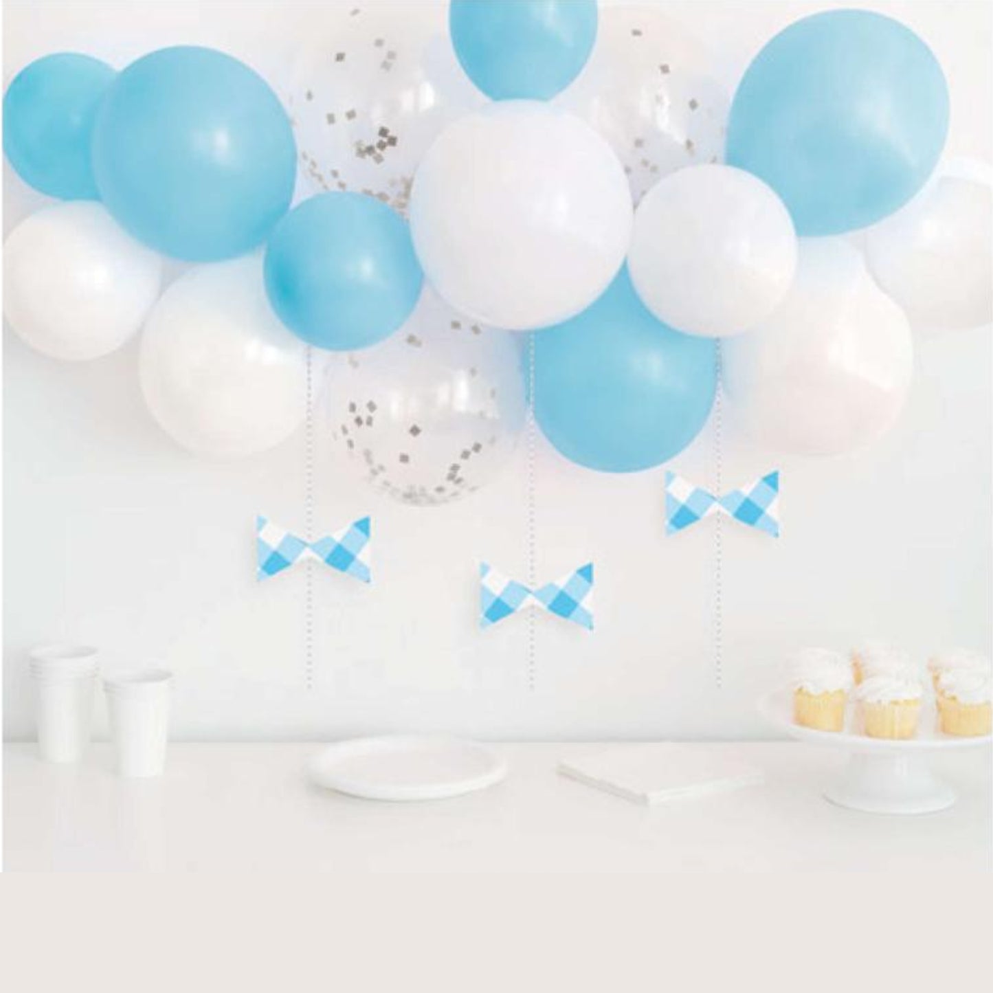 Baby Blue and White Balloon Arch DIY Kit