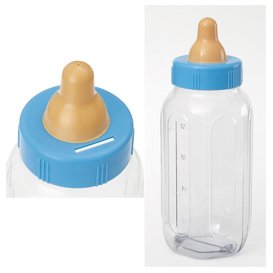 Blue Baby Bottle Bank Favour,[product type] - Baby Showers and More