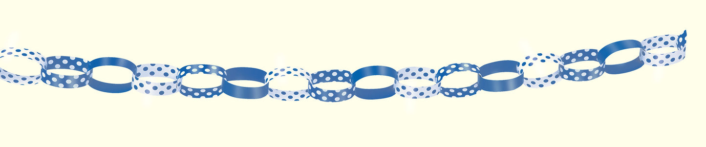 Blue Polka Dot Paper Chains,[product type] - Baby Showers and More