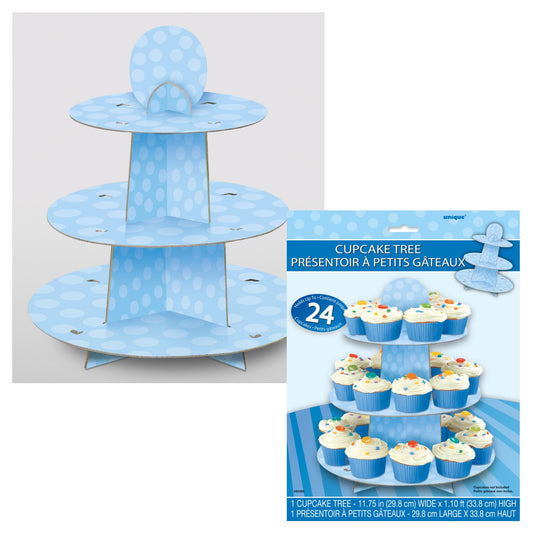 Blue Spotty Cupcake Stand,[product type] - Baby Showers and More