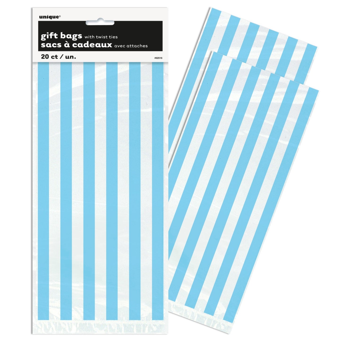 Blue Stripe Cello Party Bags,[product type] - Baby Showers and More
