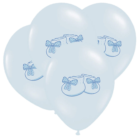 Blue Baby Bootees Balloons,[product type] - Baby Showers and More