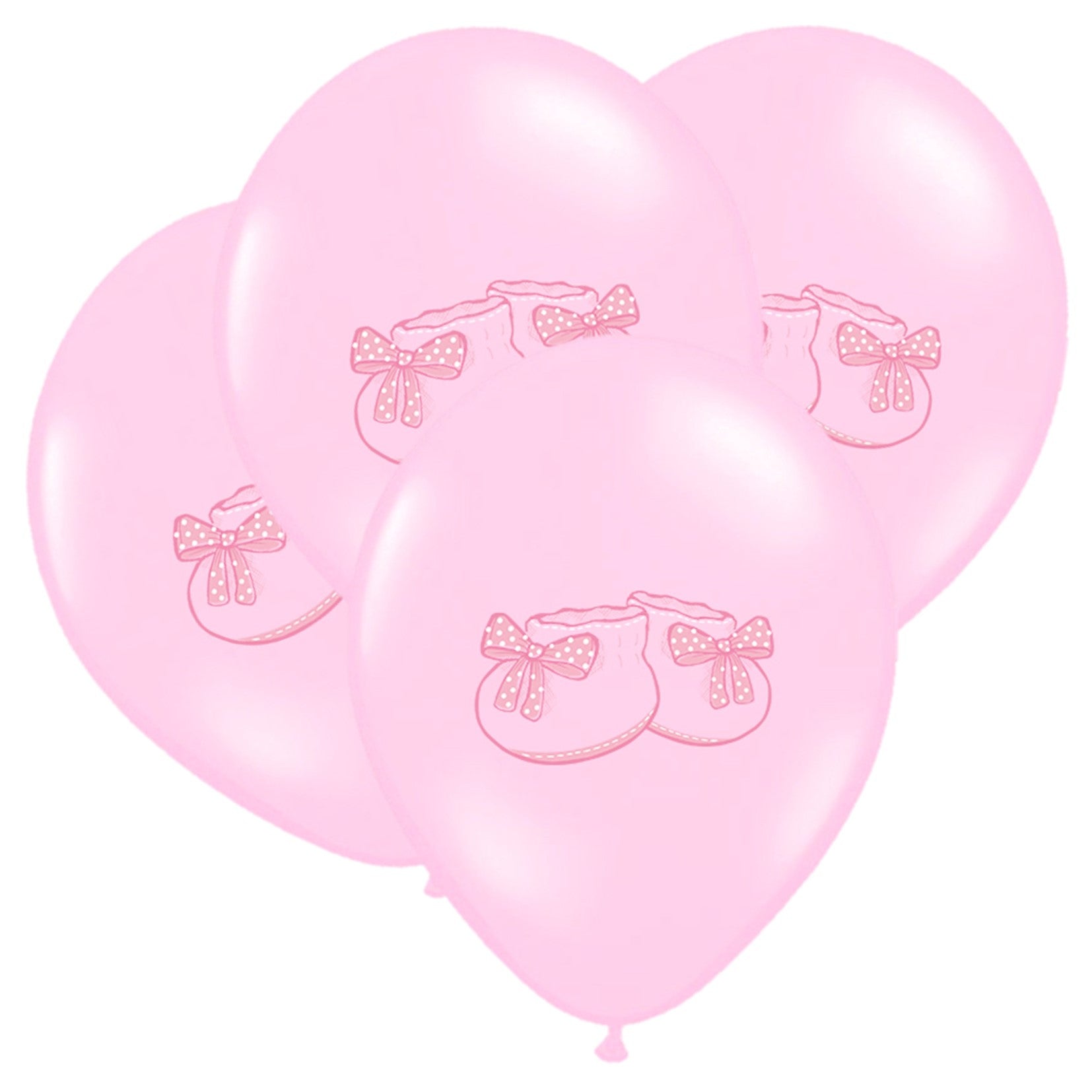 Pink Baby Bootees Balloons,[product type] - Baby Showers and More