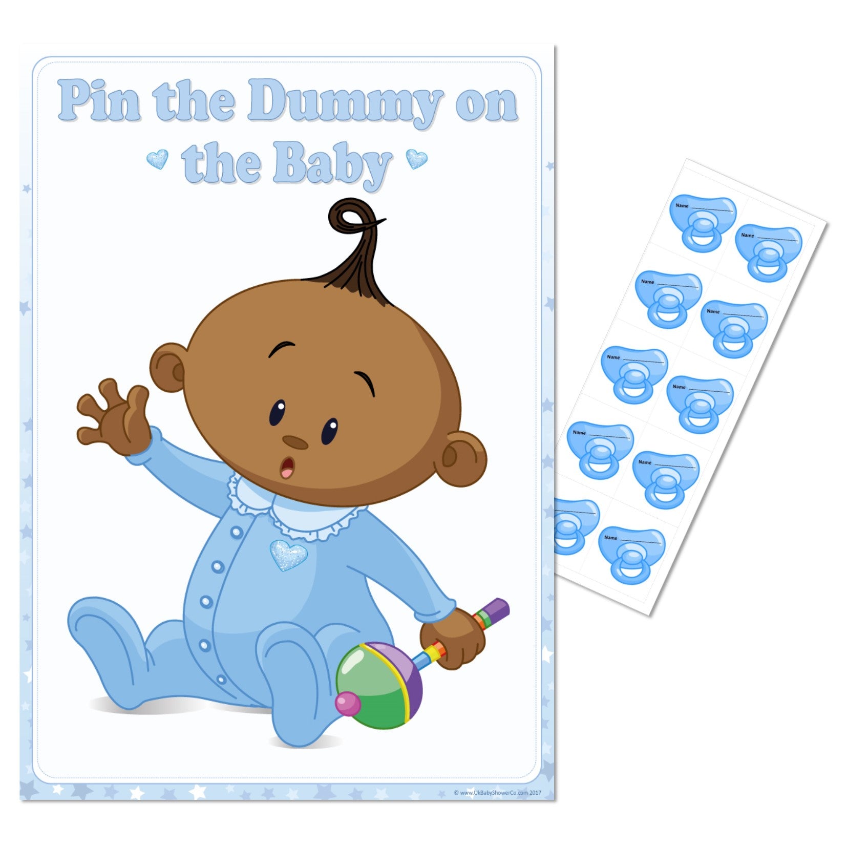 Ethnic Pin the Dummy Game - Where's My Dummy - Uk Baby Shower Co ltd