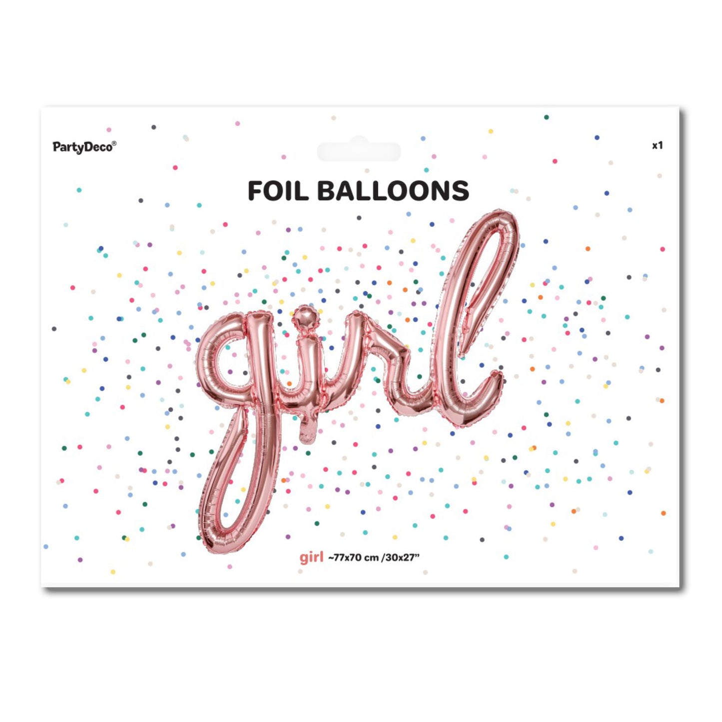 Rose Gold GIRL Foil Balloon Banner Shape