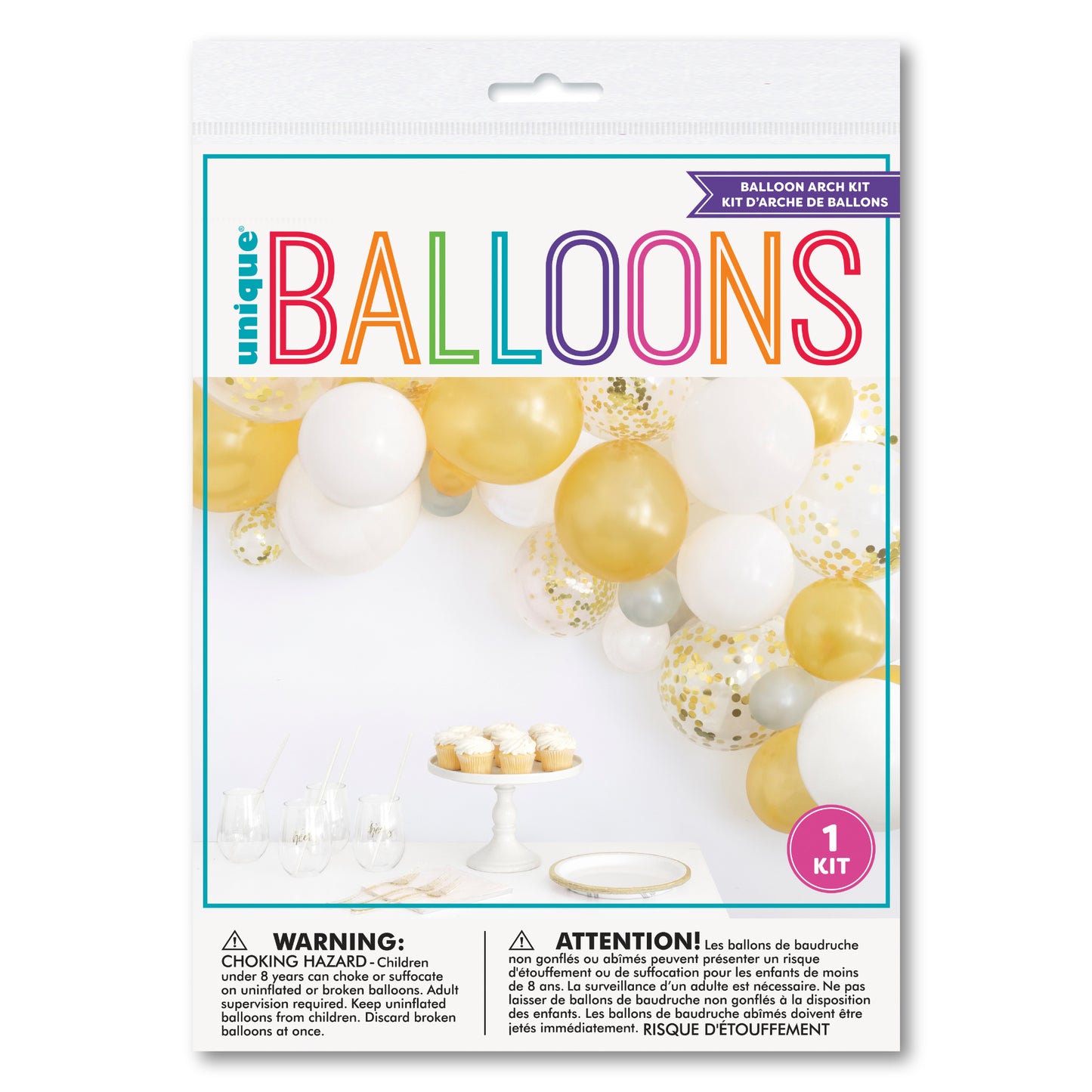 Gold, White and Silver Balloon Arch Kit DIY