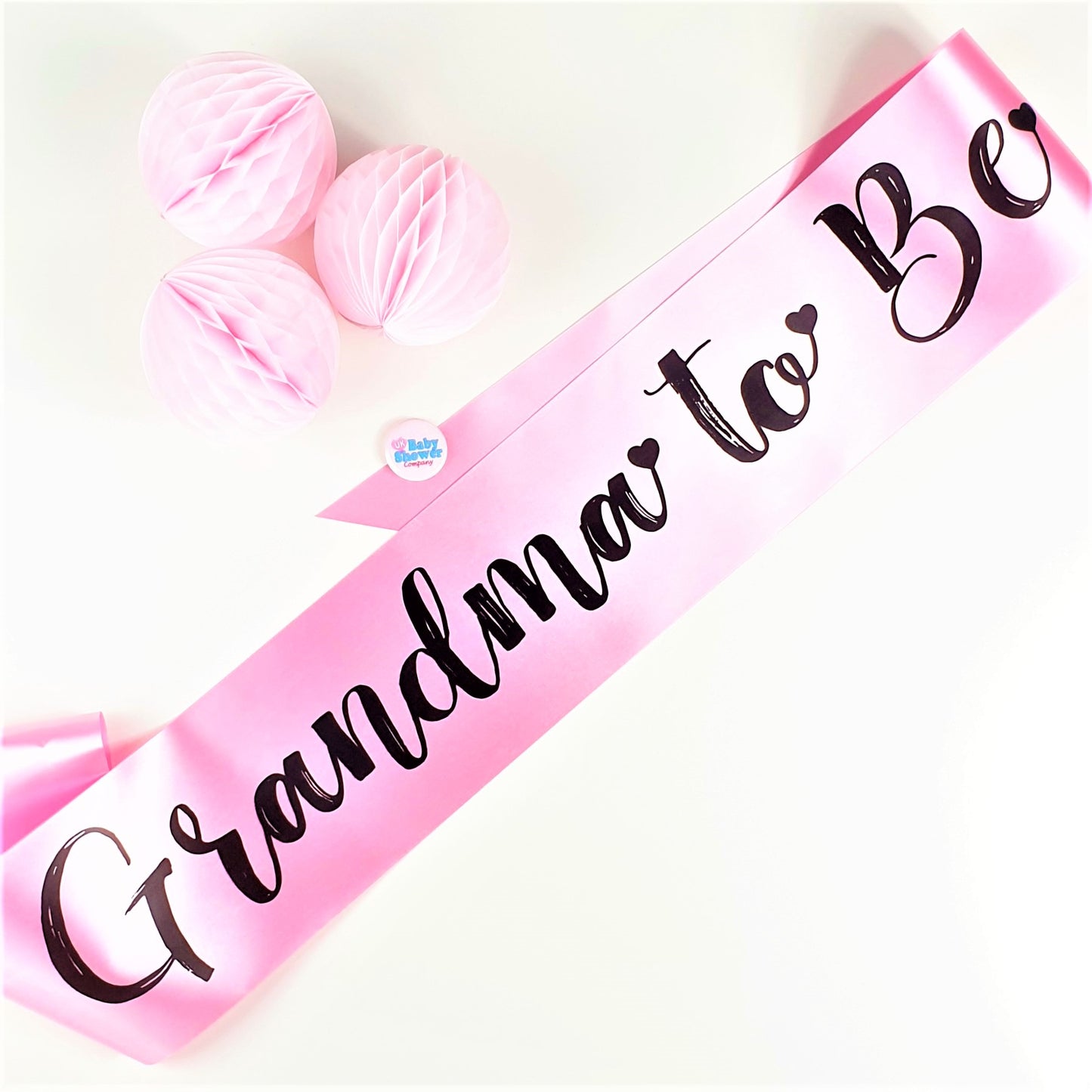 Grandma to Be Sash - Pink - Uk Baby Shower Co ltd