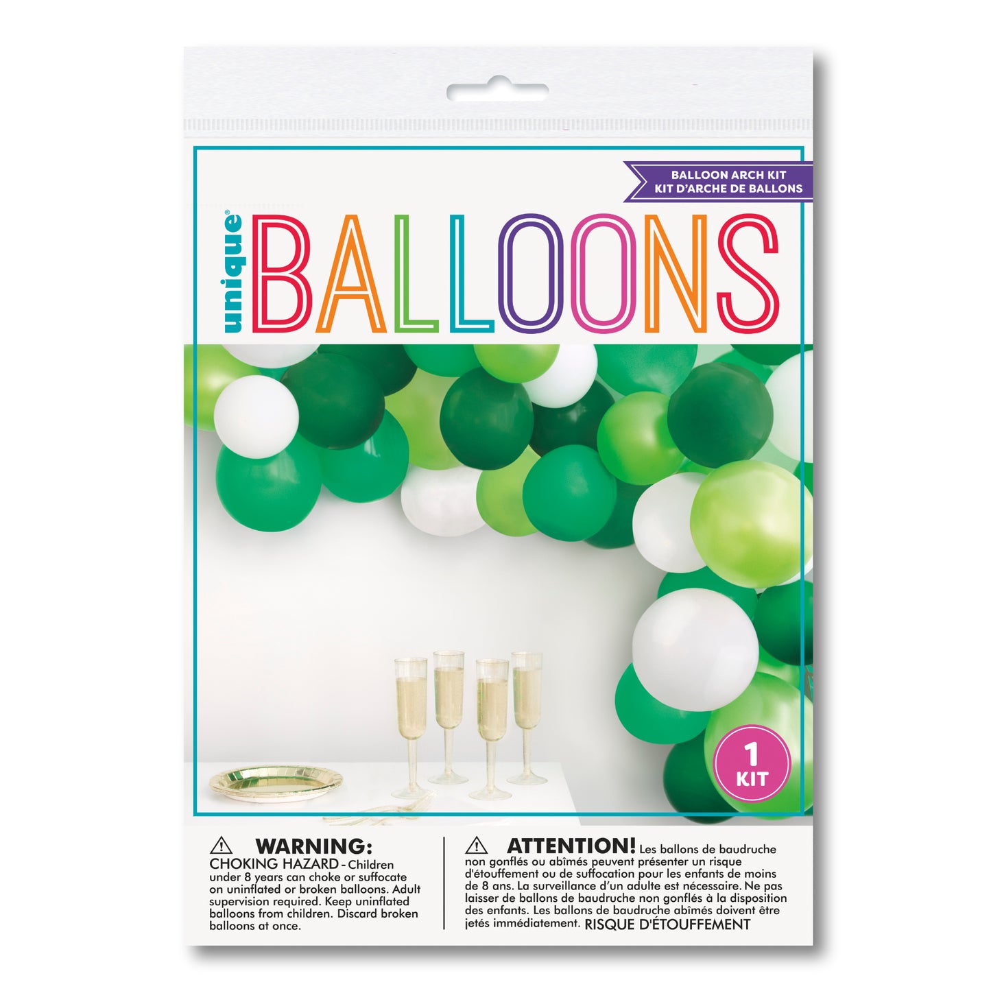 Green and White Balloon Arch Kit DIY