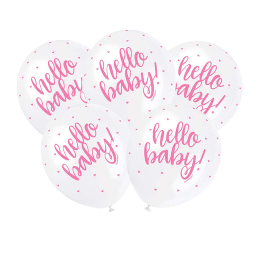 Hello Baby! Balloons Pink