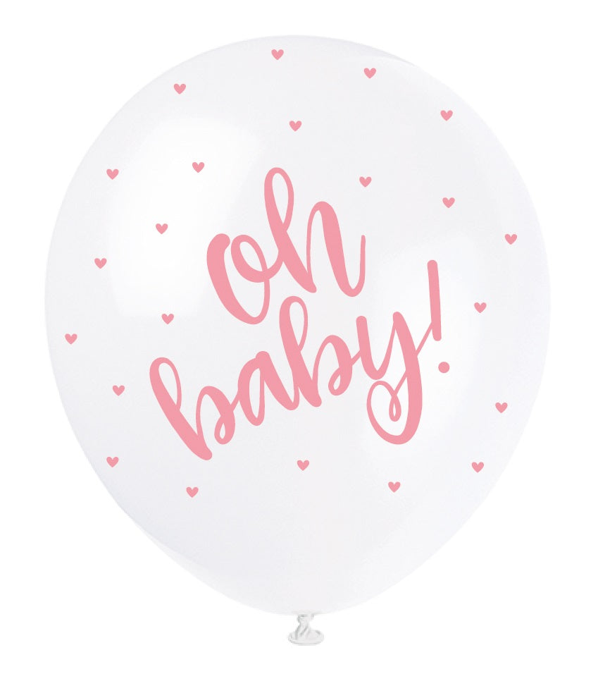 Oh Baby Balloons Pink - Uk Baby Shower Co ltd