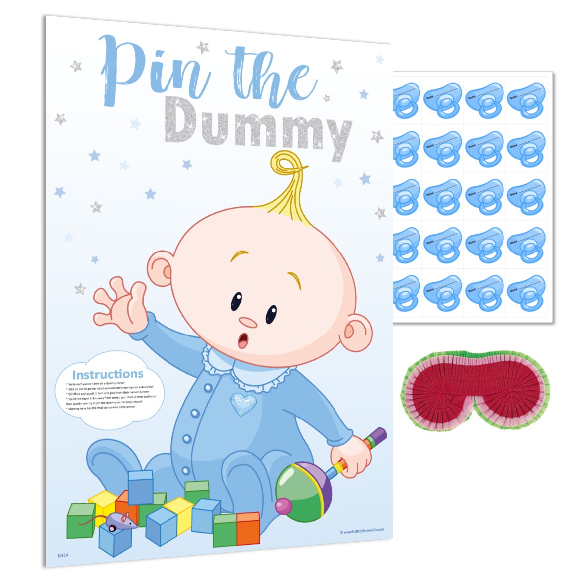Blue Stars Pin the Dummy Game