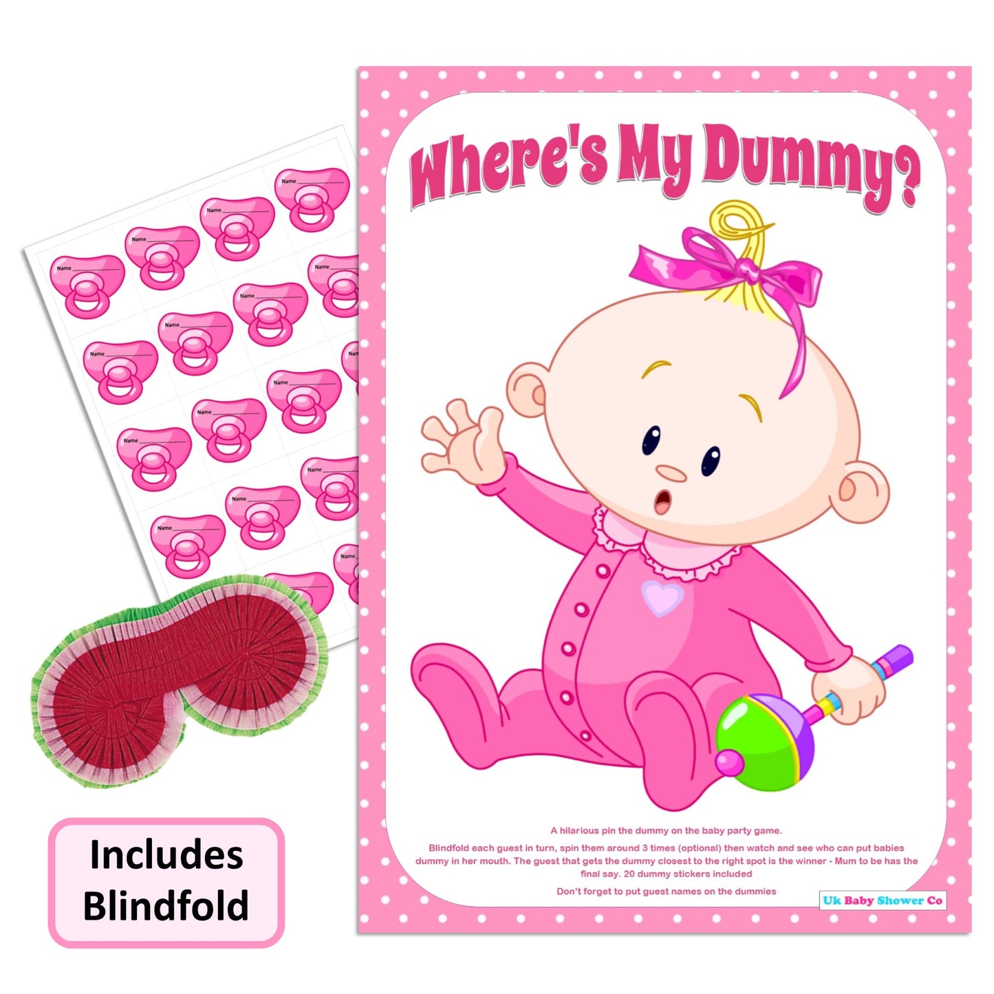 Pin the Dummy Game,[product type] - Baby Showers and More