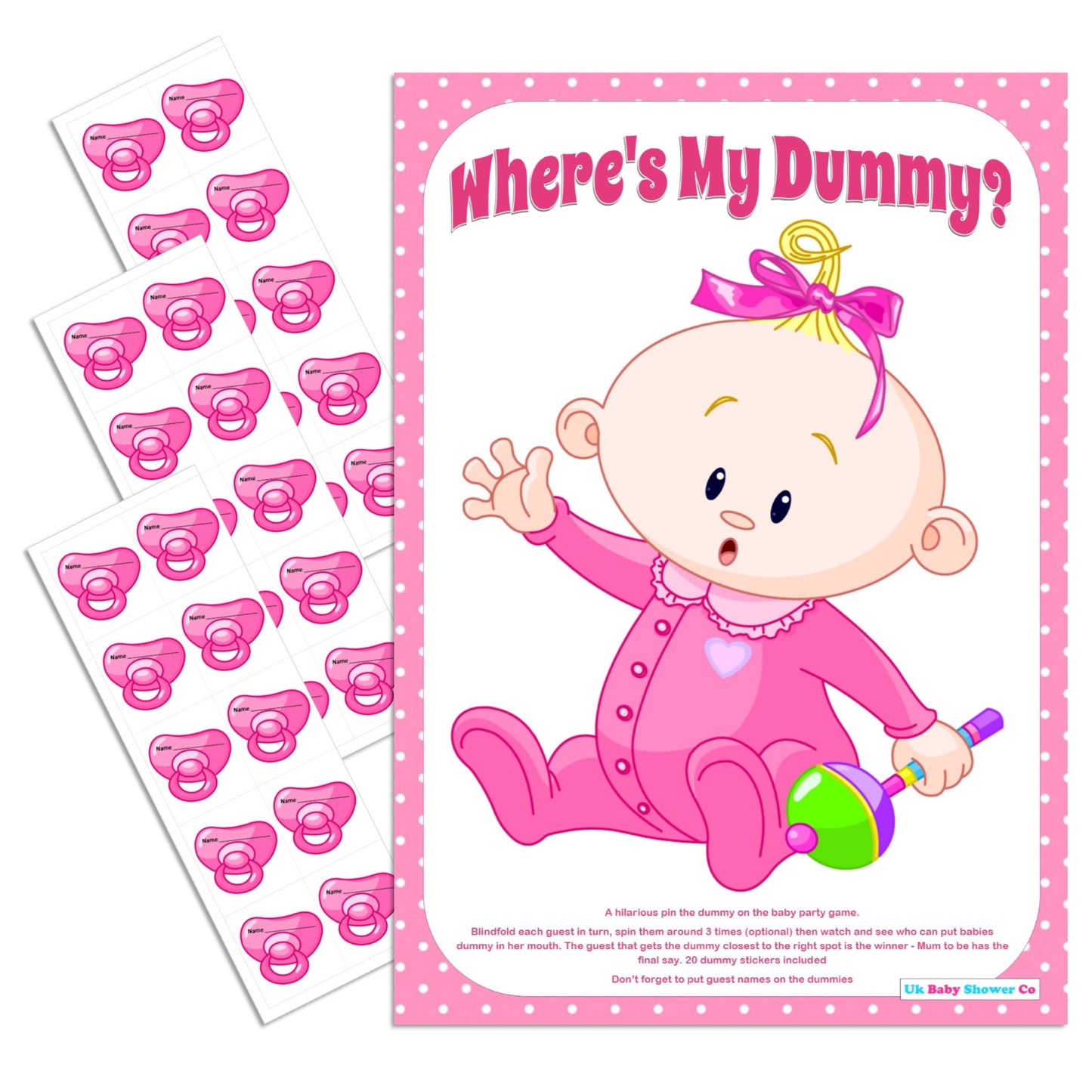 Pin the Dummy Game,[product type] - Baby Showers and More