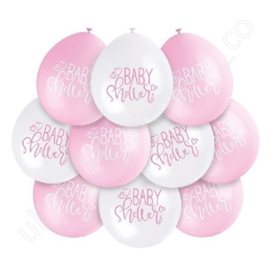 Baby Shower Hanging Balloons Pink - Uk Baby Shower Co ltd