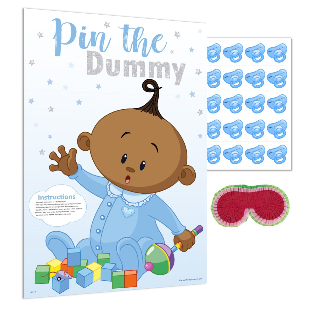 Blue Stars Pin the Dummy Game Ethnic