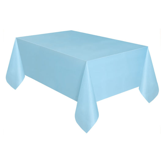 Plain Powder Blue Tablecover,[product type] - Baby Showers and More