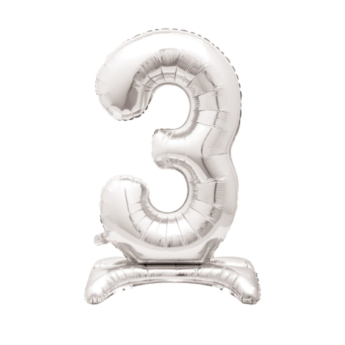 Standing Silver Birthday Number Balloons - AIRFILL ONLY