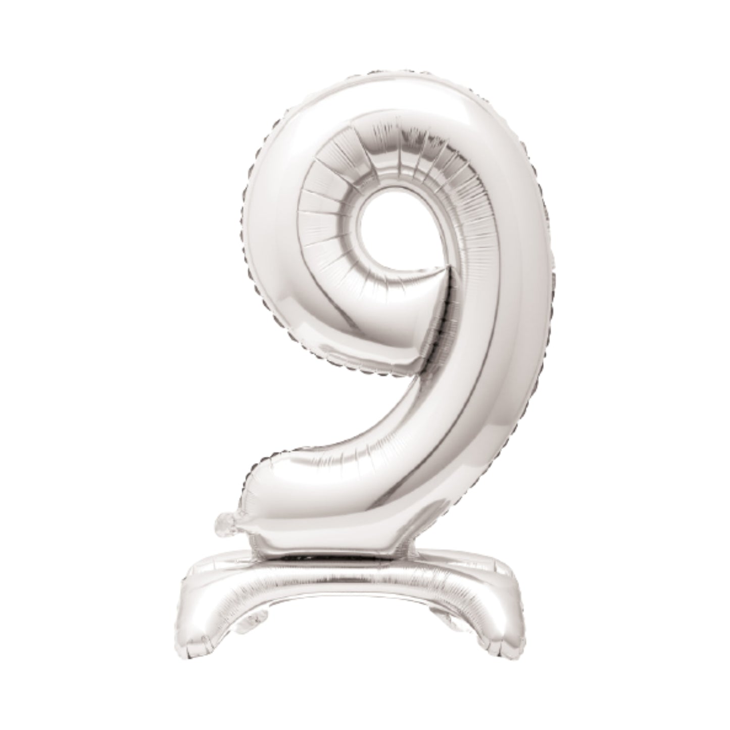Standing Silver Birthday Number Balloons - AIRFILL ONLY