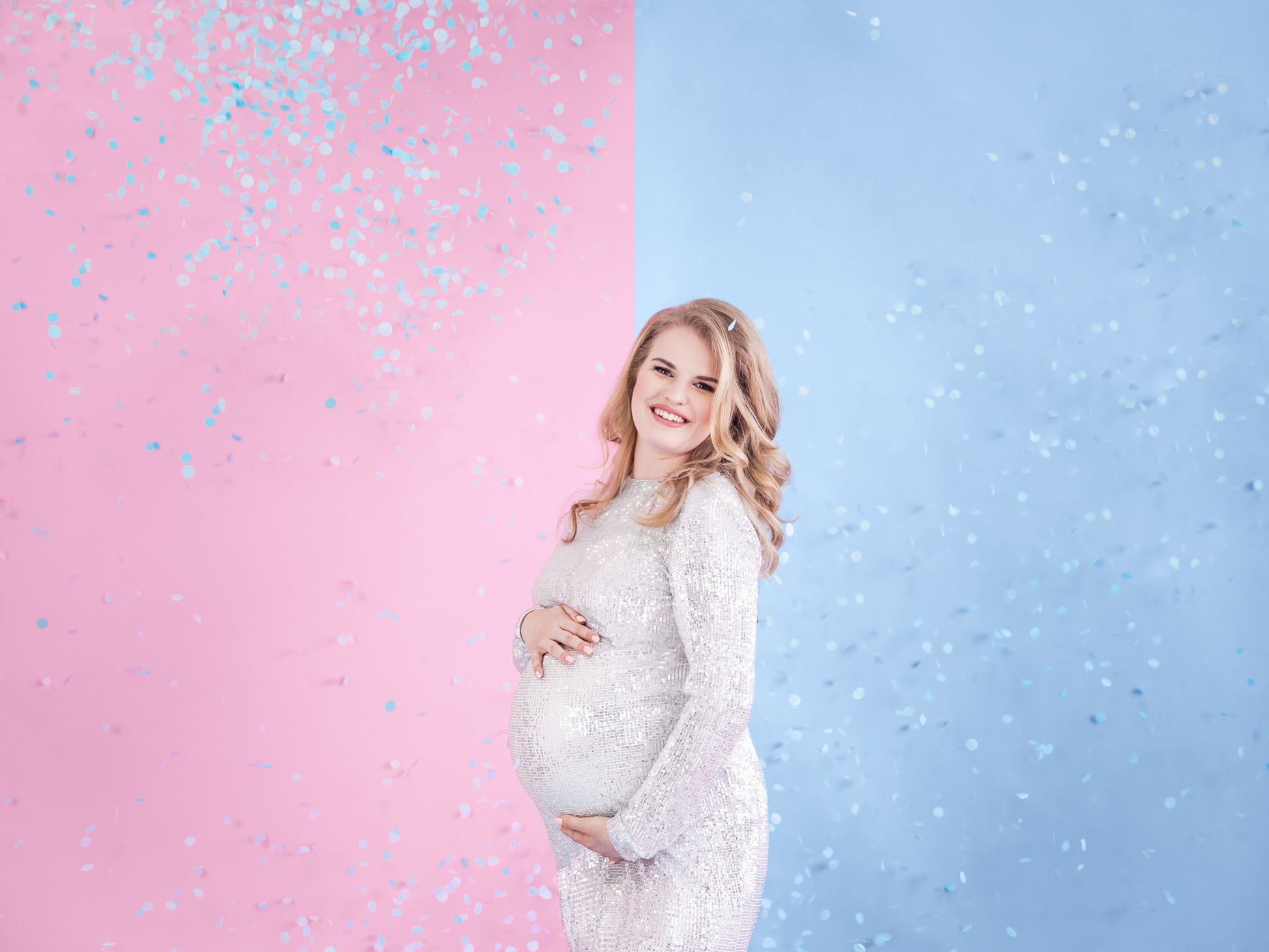 Gender Reveal Giant Confetti Cannon - BLUE - Uk Baby Shower Co ltd