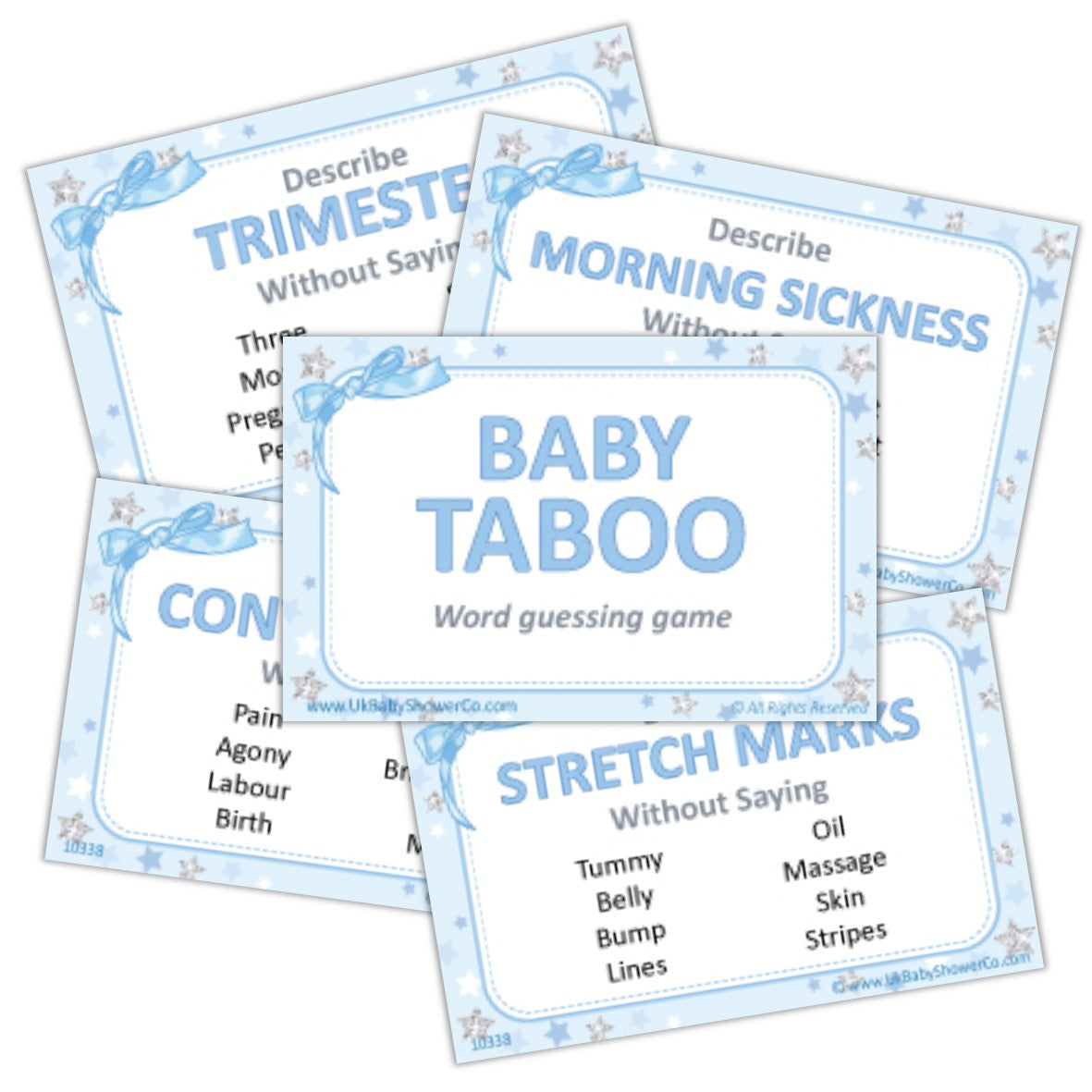 Baby Shower Taboo Game - Uk Baby Shower Co ltd