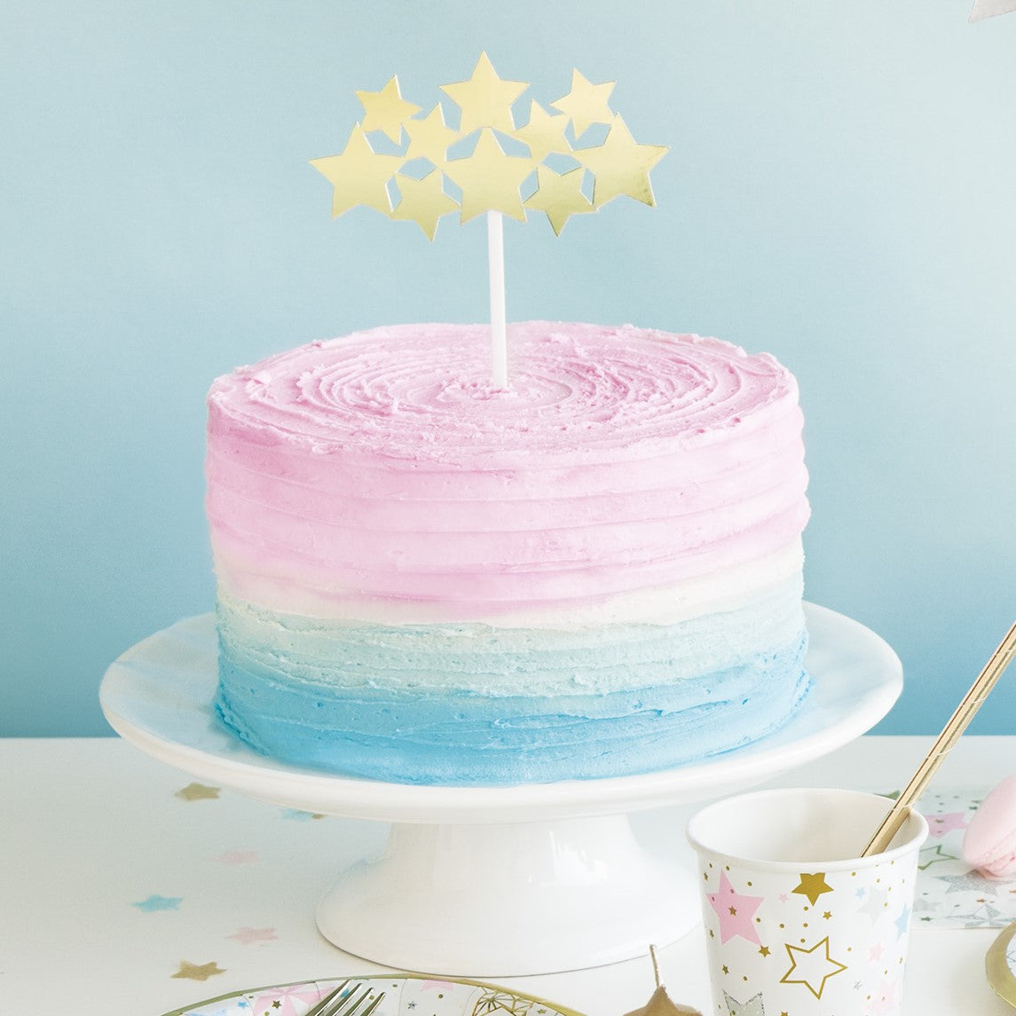 Twinkle Little Star Gold Cake Topper - Uk Baby Shower Co ltd