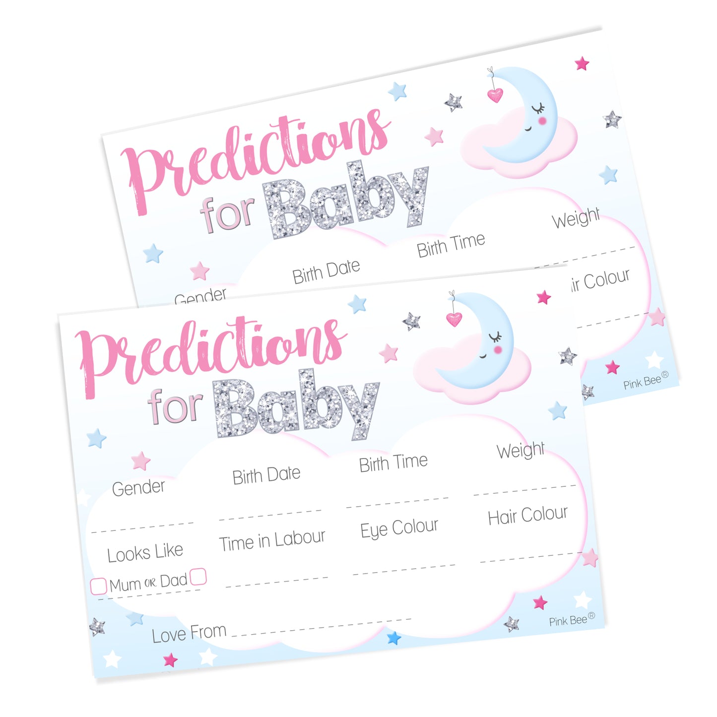 Unisex Moon and Stars Prediction Cards