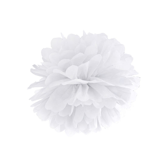White Puff Ball 25cm,[product type] - Baby Showers and More